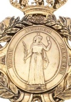 Gilded silver insignia 'Royal Academy of Moral & Political Sciences', 19th C.
