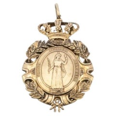 Gilded silver insignia 'Royal Academy of Moral & Political Sciences', 19th C.
