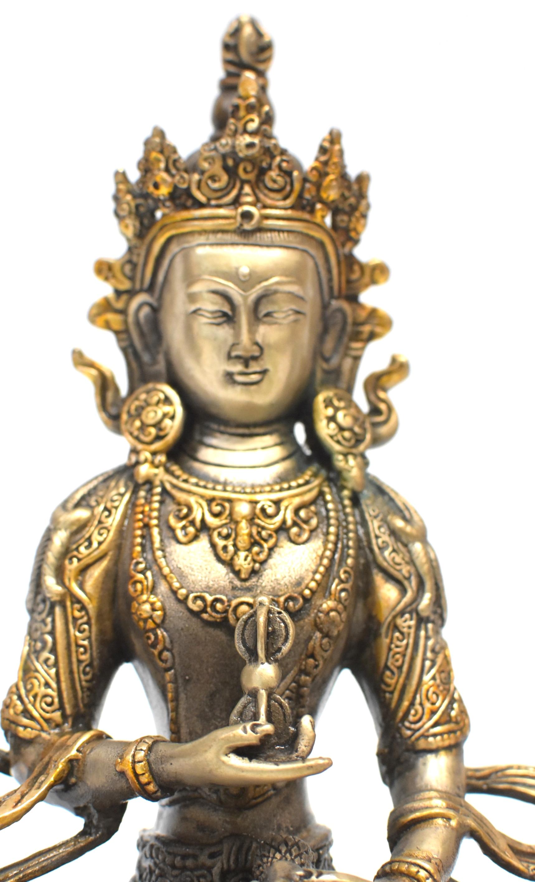 Gilded Silver Tibetan Vajrassatva with Dorje 8