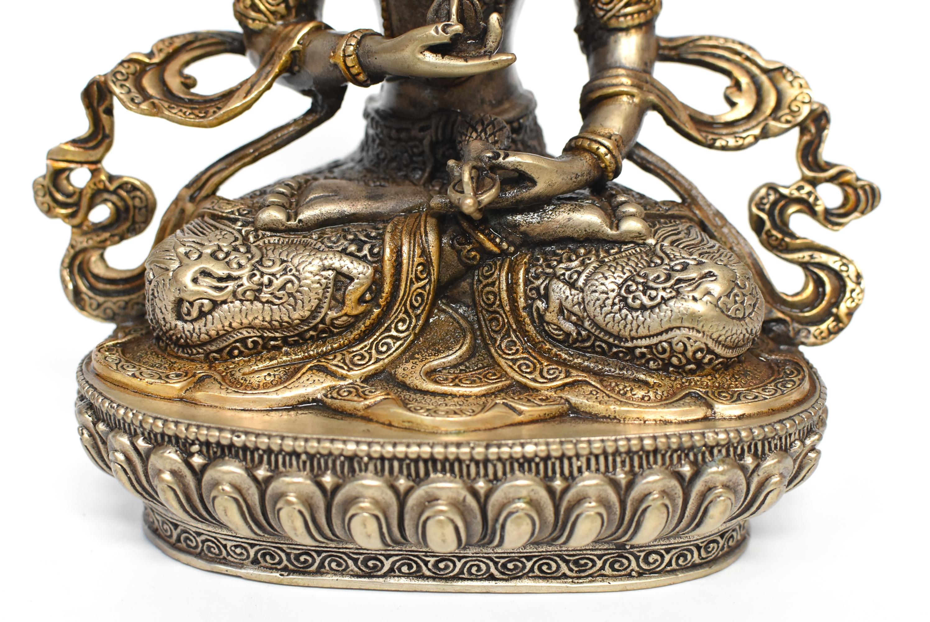 Gilded Silver Tibetan Vajrassatva with Dorje 1