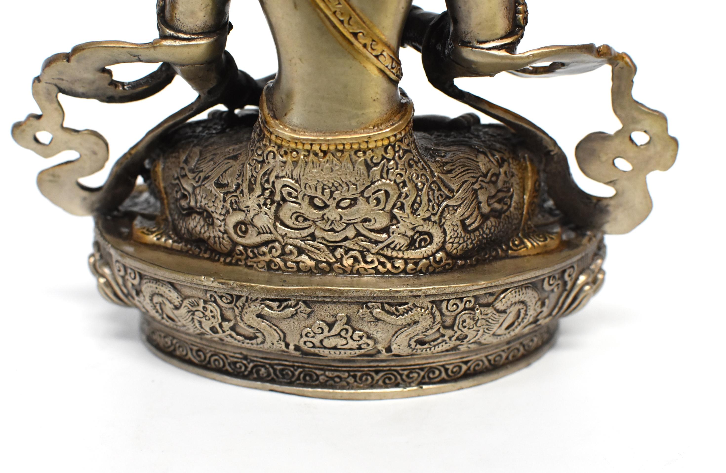 Gilded Silver Tibetan Vajrassatva with Dorje 2