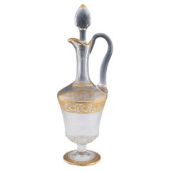 Gilded St Louis Claret Jug Callot Pattern c1930