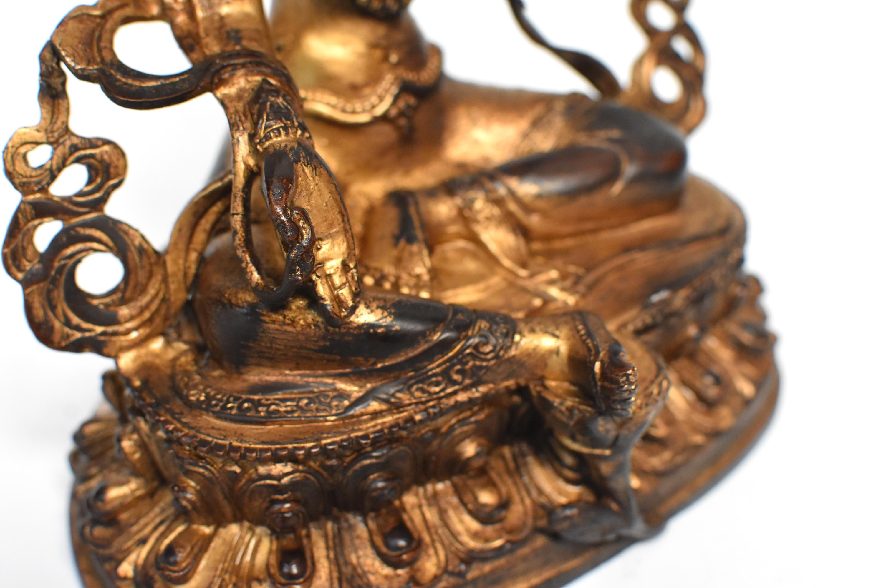 Gilded Statue of Tibetan Green Tara 9