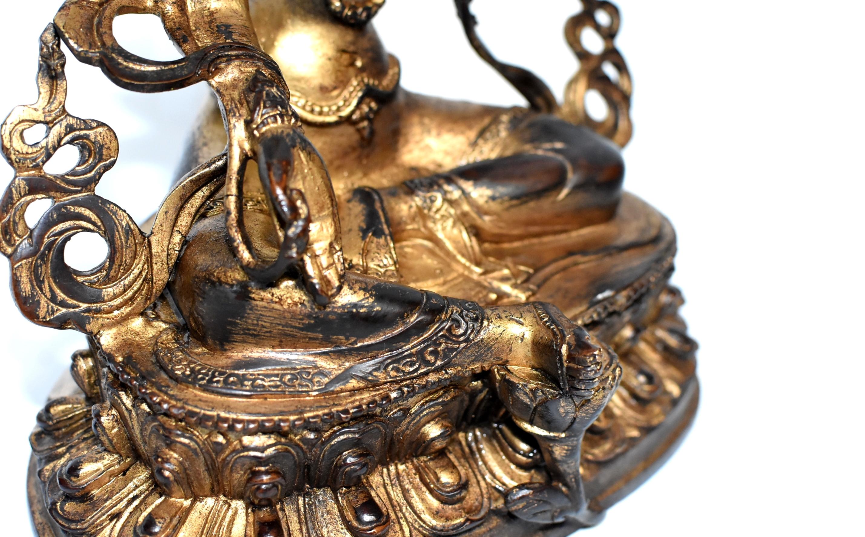 Gilded Statue of Tibetan Green Tara 3