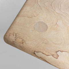 Gilded stone coffee tables with interlocking legs, 1970, set of 3