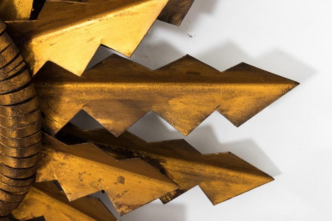 Gilt Antique Golden Arrows Sunburst Mirror