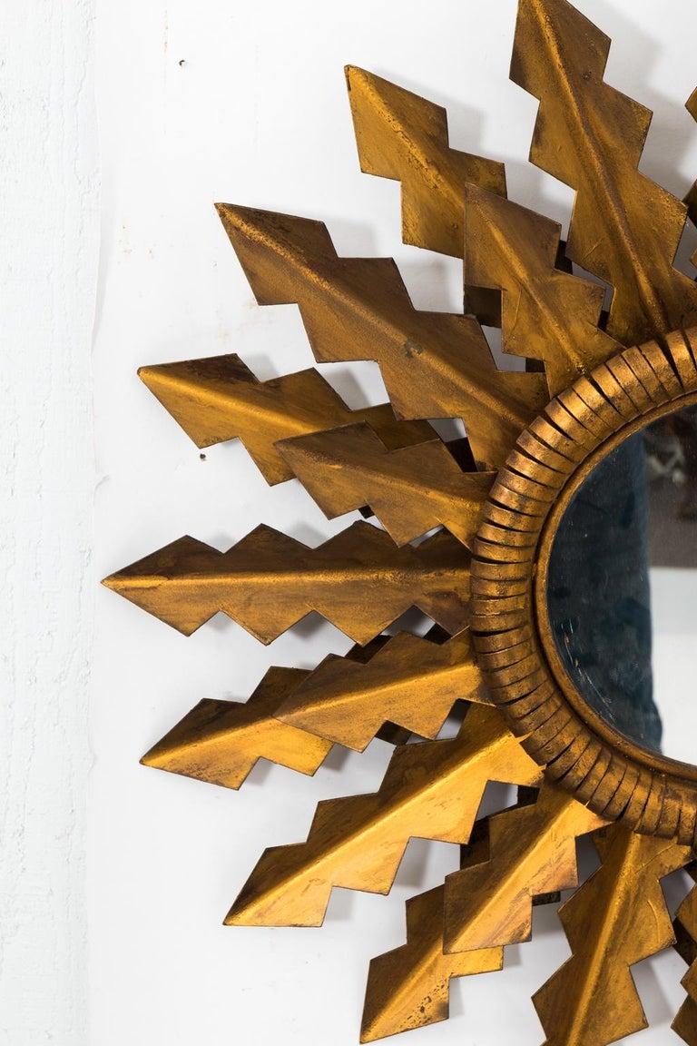 Other Antique Golden Arrows Sunburst Mirror For Sale