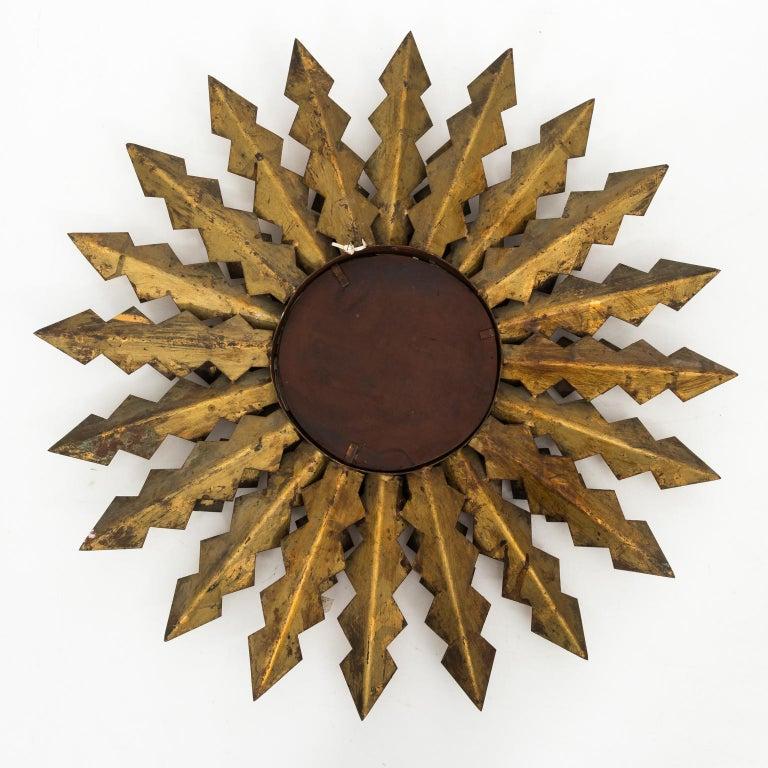 Antique Golden Arrows Sunburst Mirror For Sale 1