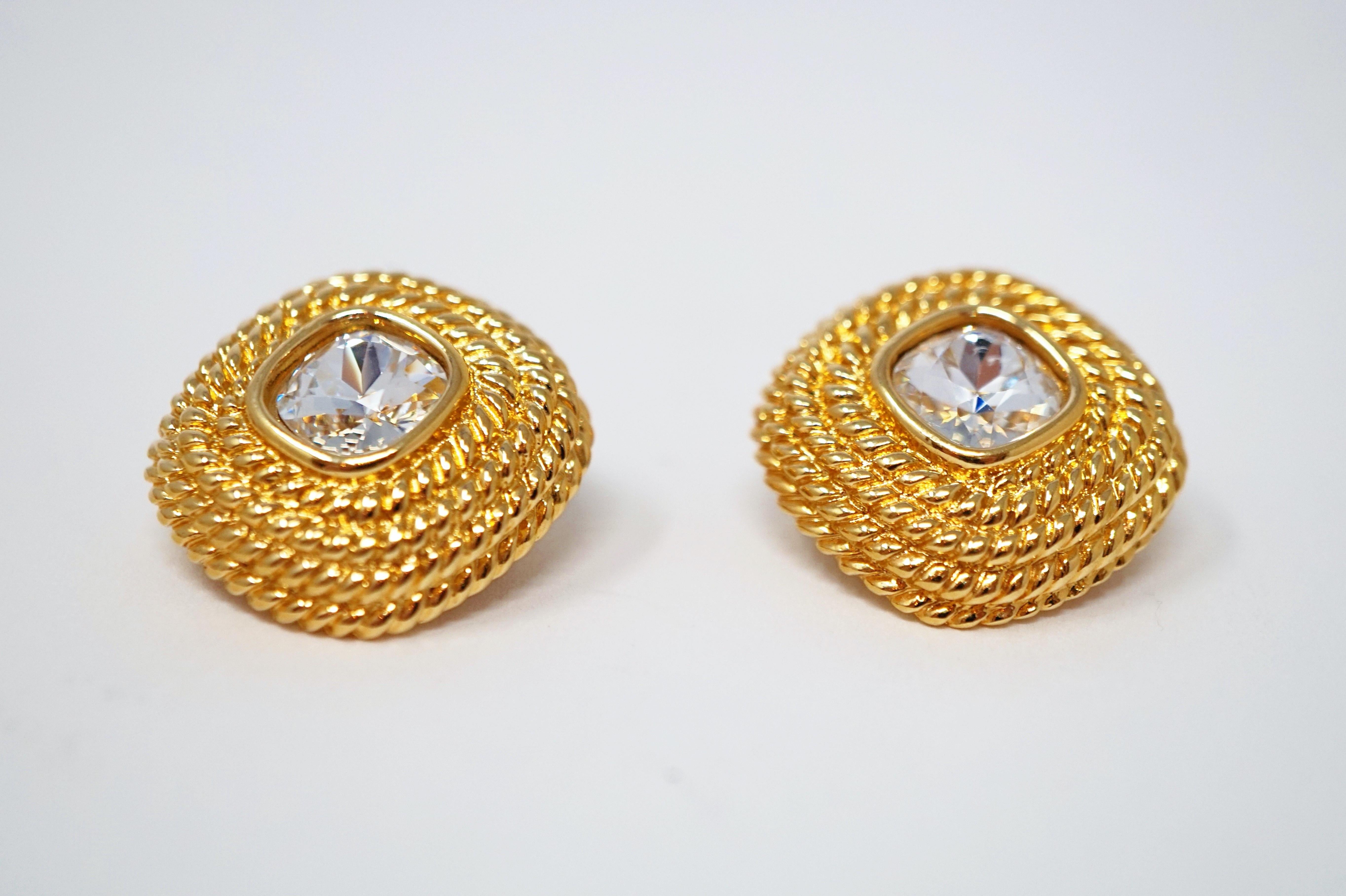 statement crystal earrings