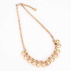 Gilded Swirl "Celestial Fire" Choker Necklace By Sarah Coventry, 1950s