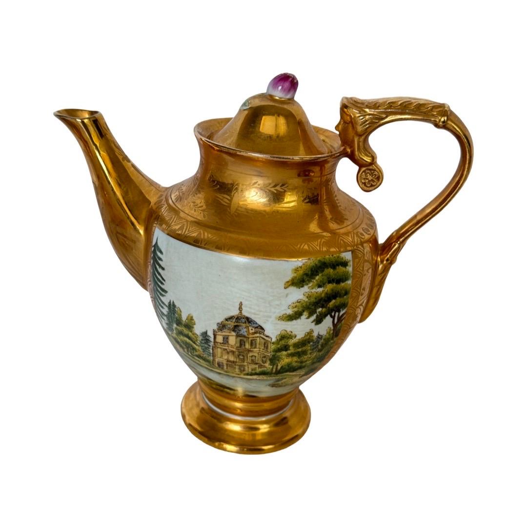 Gilded Tea Set by August Bauscher Weiden, Germany, Late 19th Century For Sale 6
