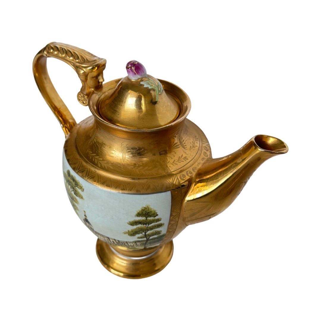 Gilded Tea Set by August Bauscher Weiden, Germany, Late 19th Century For Sale 8