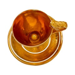 Gilded Tea Set by August Bauscher Weiden, Germany, Late 19th Century