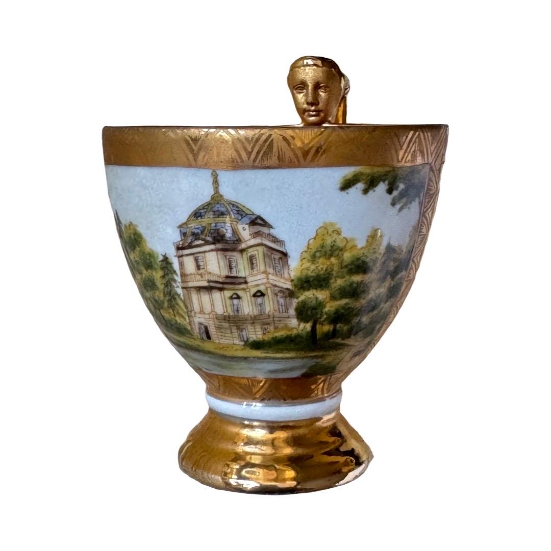 Glazed Gilded Tea Set by August Bauscher Weiden, Germany, Late 19th Century For Sale
