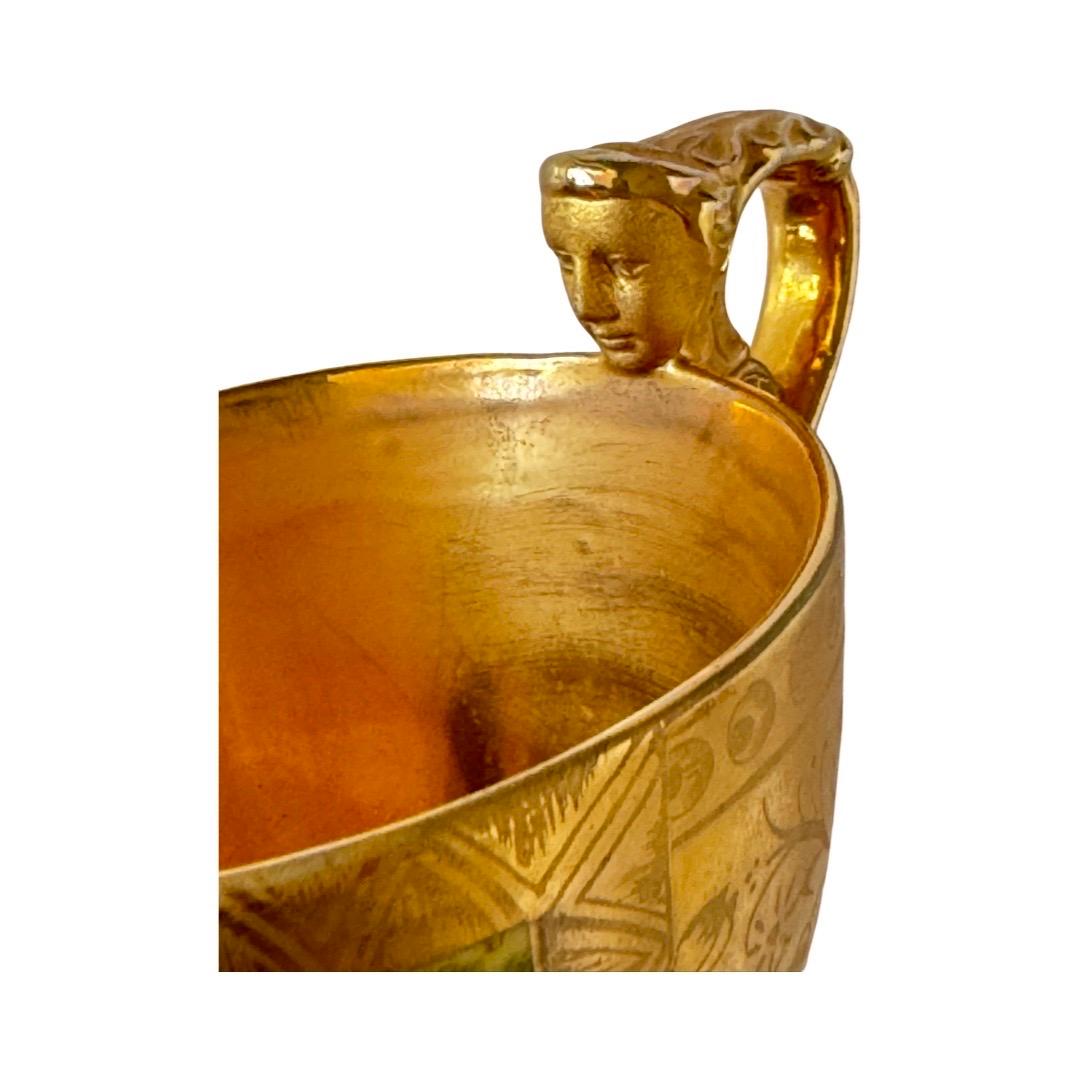 Gold Gilded Tea Set by August Bauscher Weiden, Germany, Late 19th Century For Sale