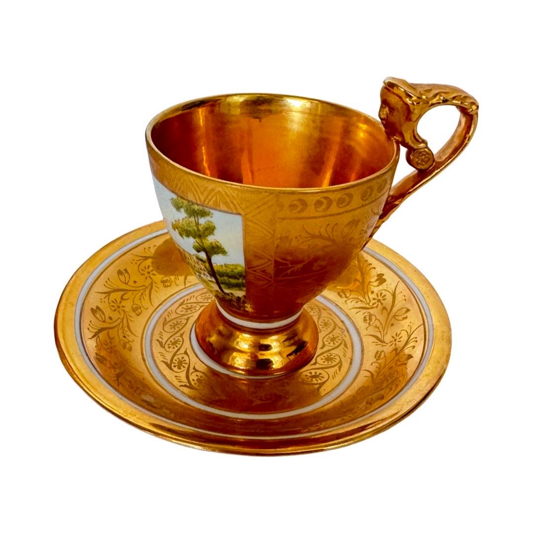 Gilded Tea Set by August Bauscher Weiden, Germany, Late 19th Century For Sale 3