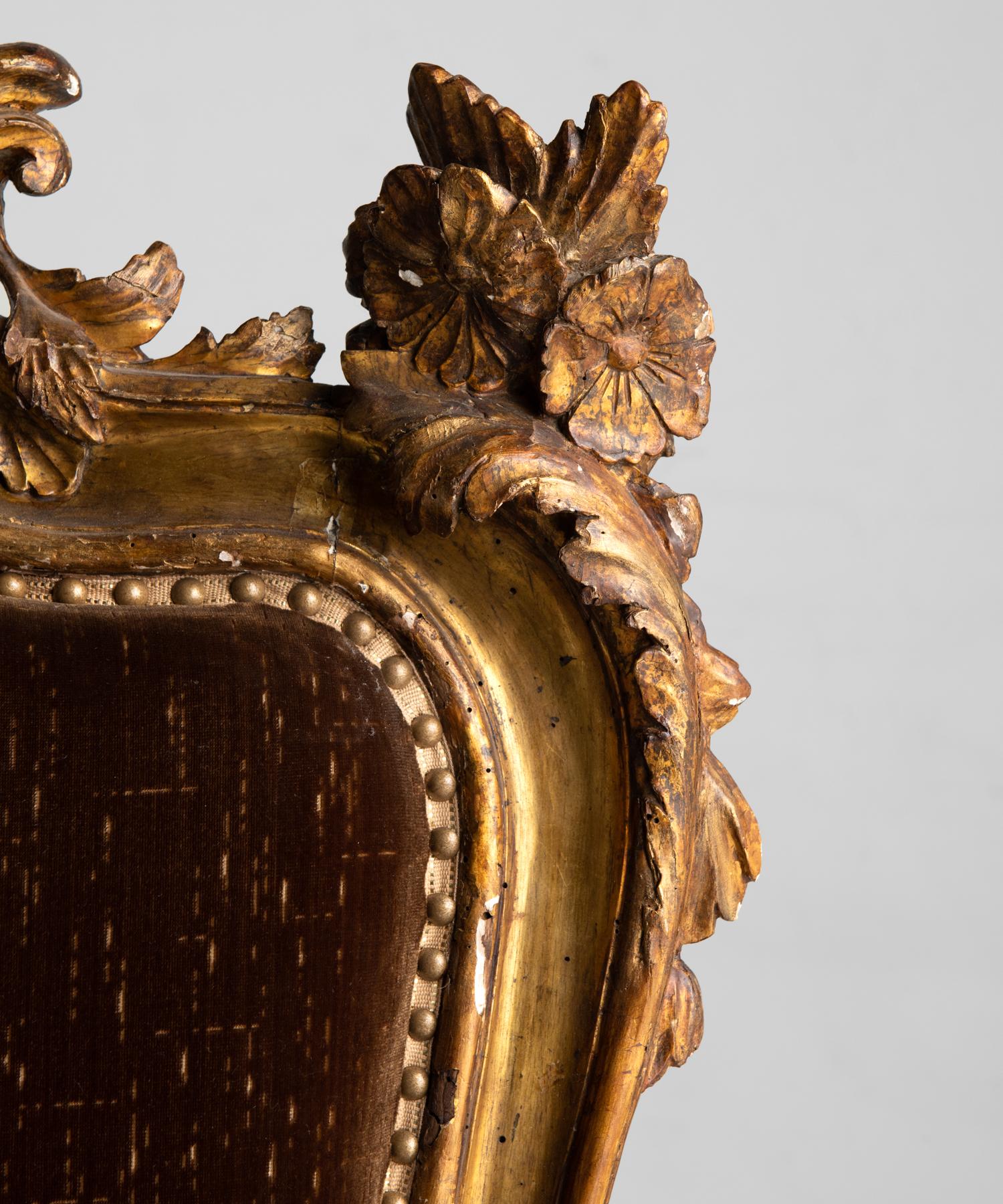 Gilded Throne Chair, Italy, 18th Century 1
