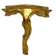 Gilded Tole Wall Mount Console Bracket Hollywood Regency Style Vintage, German