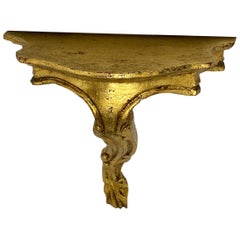 Gilded Tole Wall Mount Console Bracket Hollywood Regency Style Vintage, German