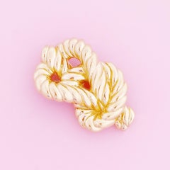 Gilded Twisted Knot Brooch By Nina Ricci, 1980s