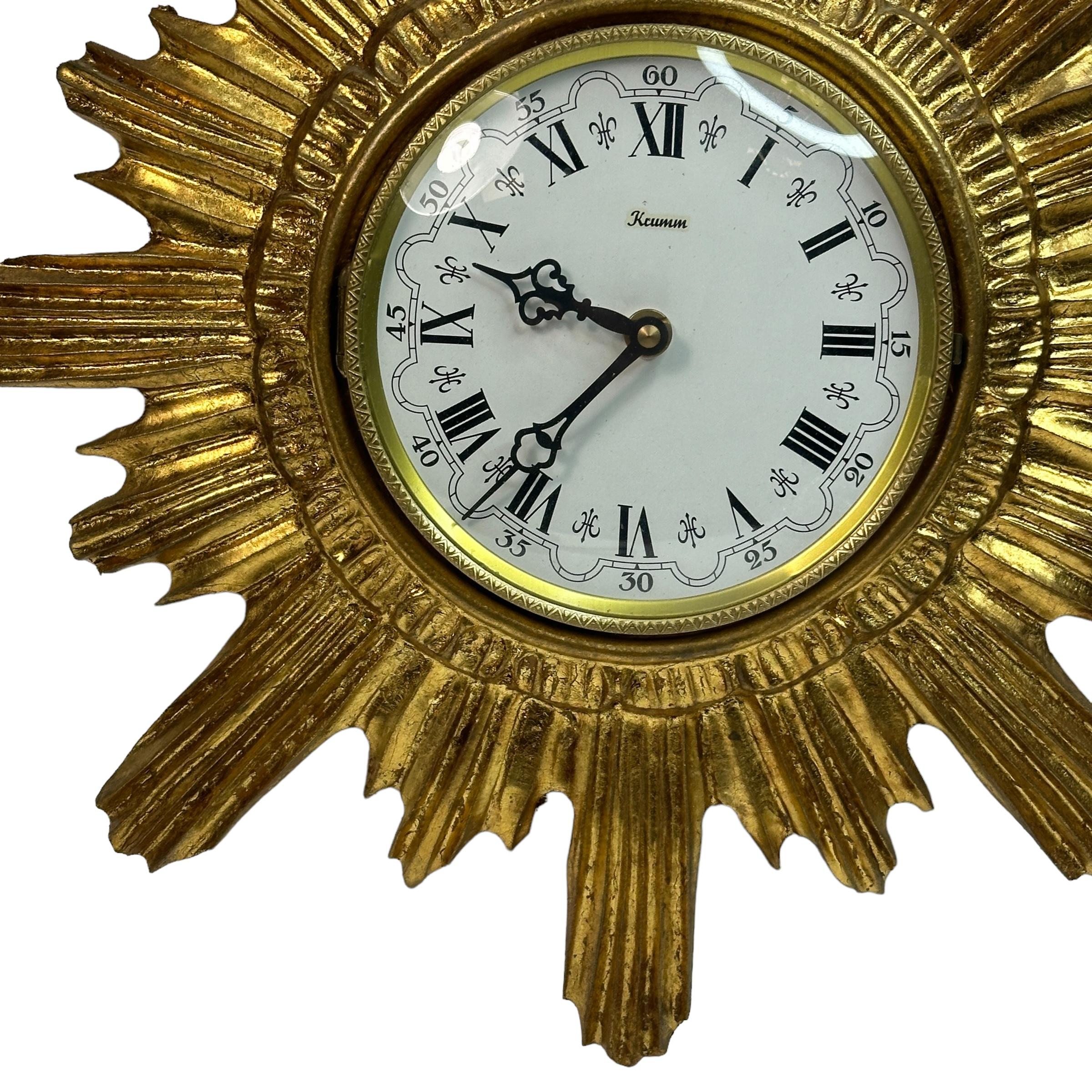 sunburst clock