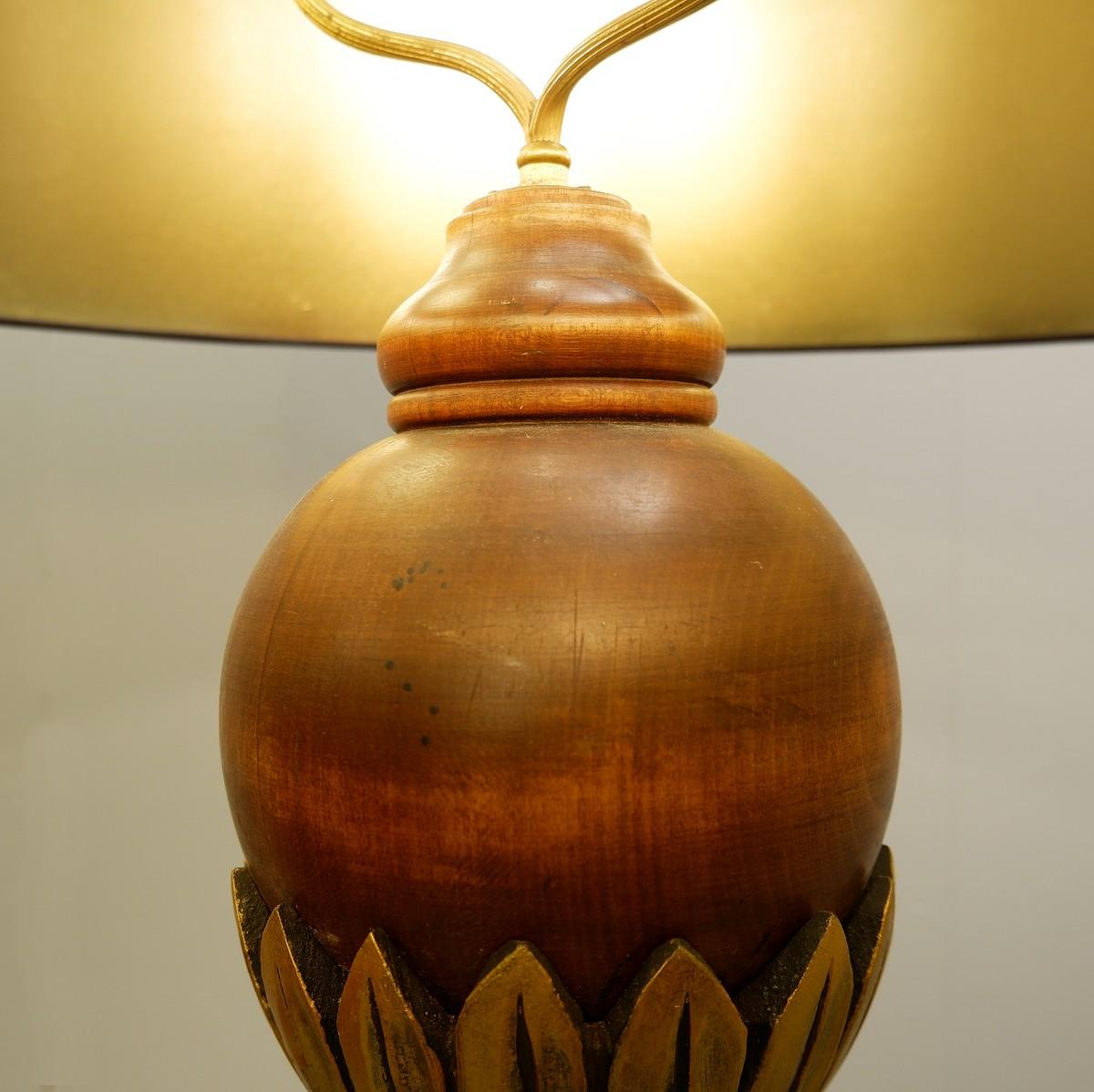Mid-Century Modern Lampadaire en bois doré d'Alfred Chambon:: années 1930 en vente