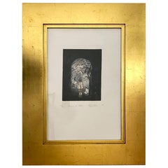 Retro Gilded Wood Framed Print by Renee Farca Entitled 'Looking into the Future'