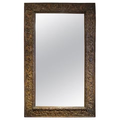 Antique Gilded Wood Italian Mirror