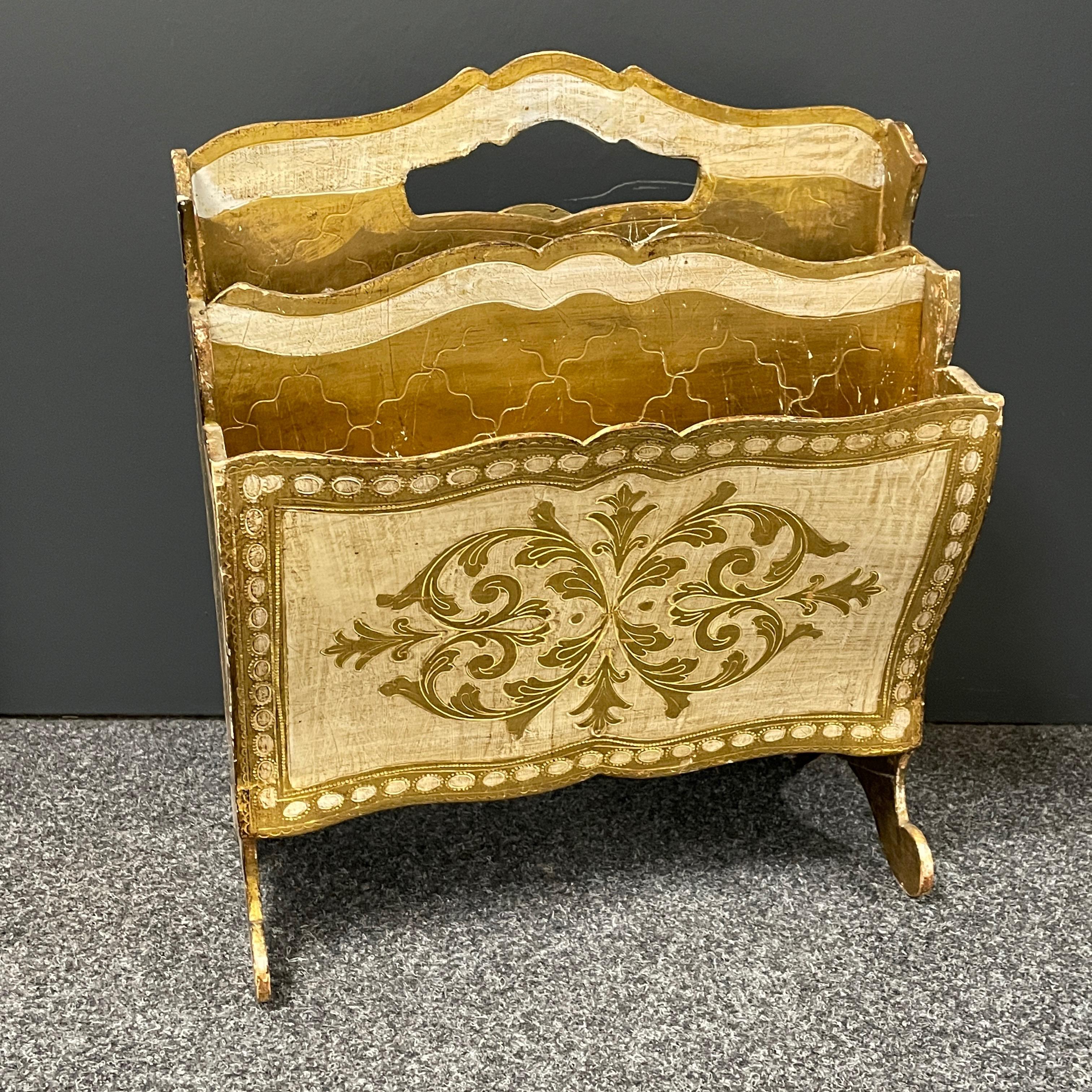 painted magazine rack
