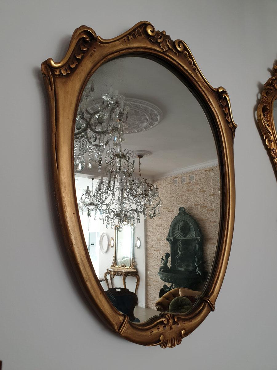 Gilded Wood Rococo Revival Style Mirror, 20th Century For Sale 1