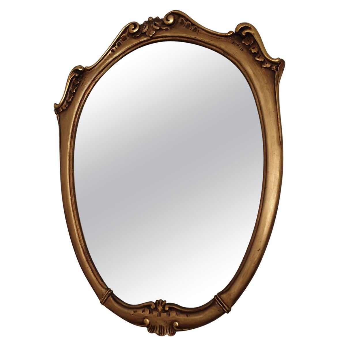 Gilded Wood Rococo Revival Style Mirror, 20th Century For Sale