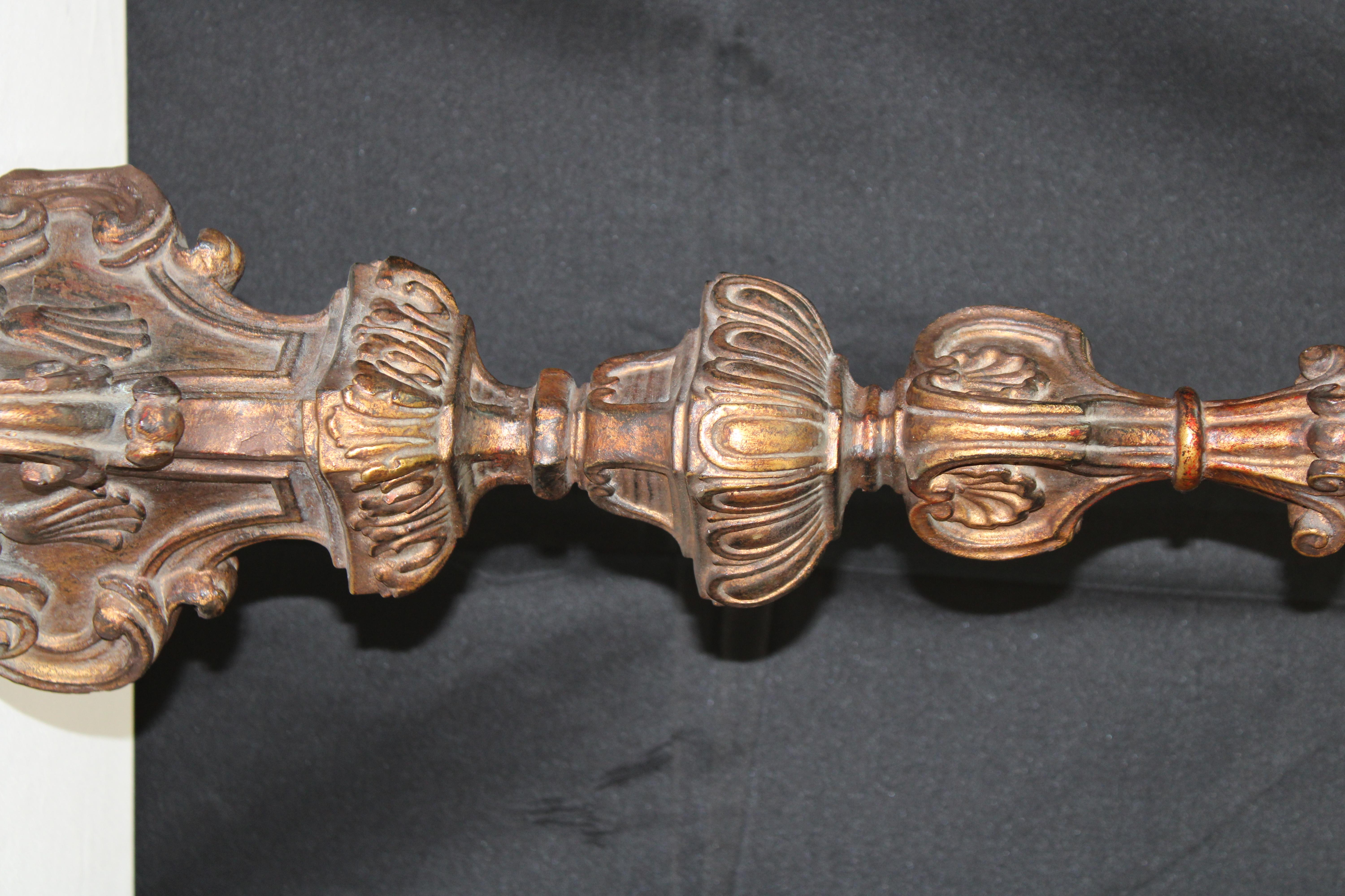 Unknown Gilded Wood Torchere Lamp For Sale