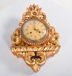 Gilded Wood Wall Clock with Andreas Svensson Dial, Malmo