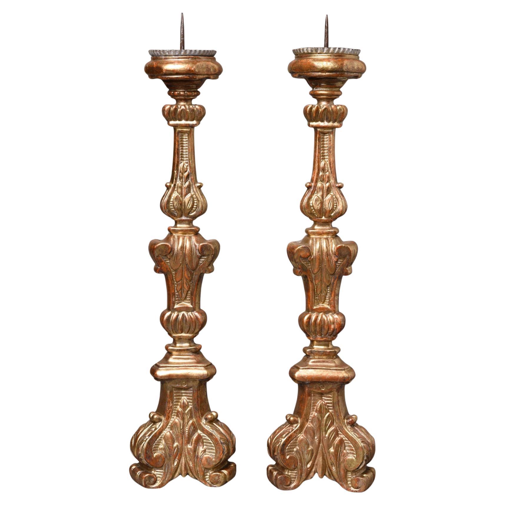 Palillos de madera dorada para altar en venta