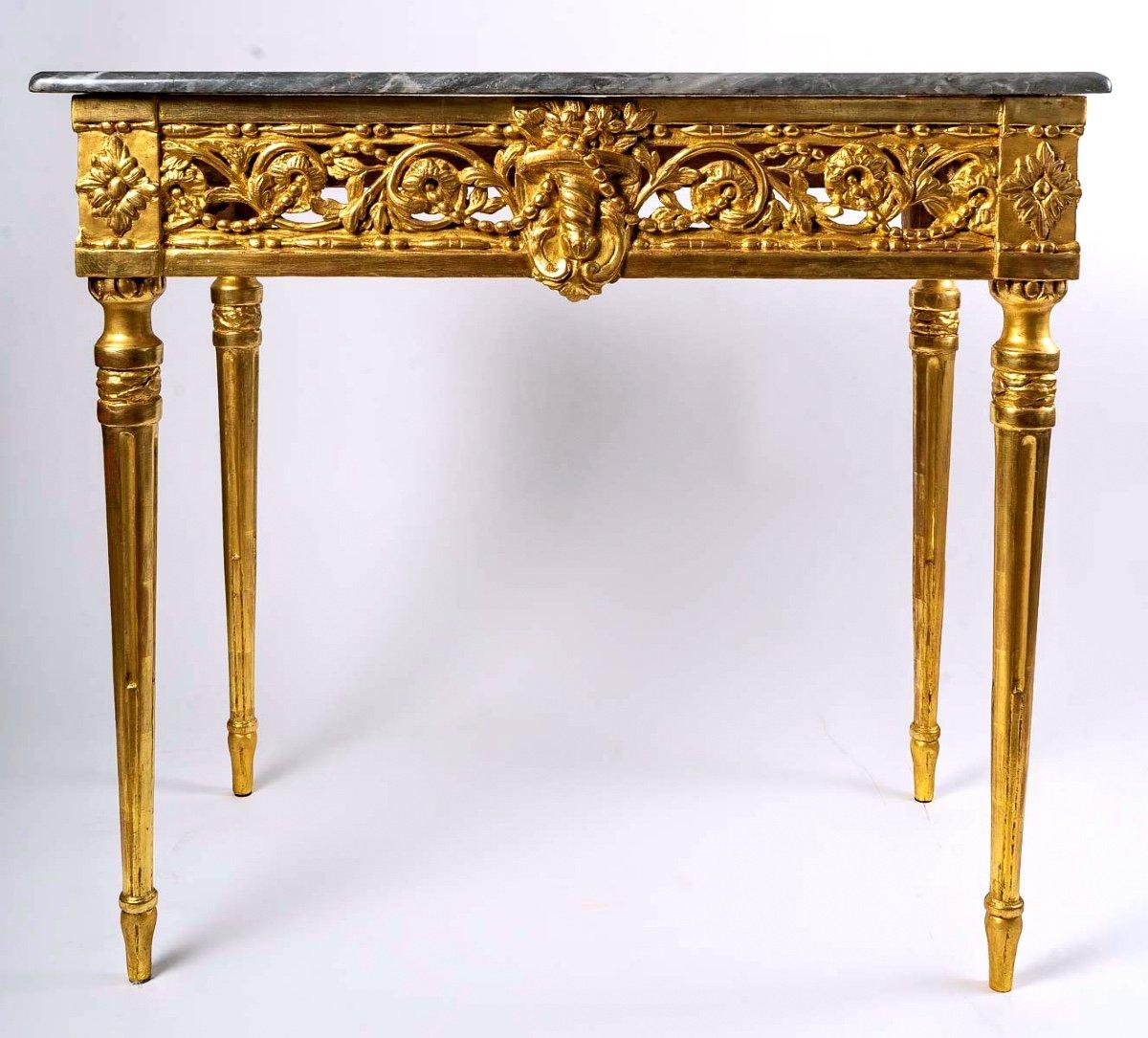 Louis XVI Gilded Wooden Console Table, 18 Century
