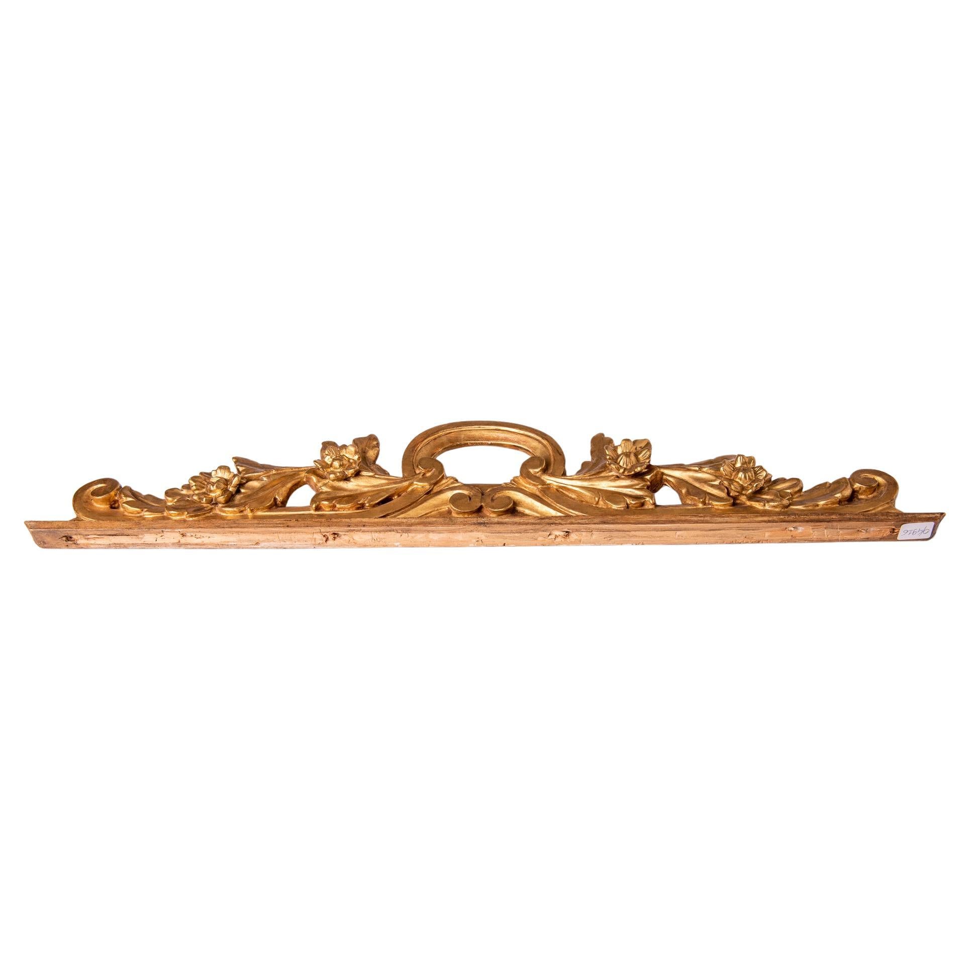 Gilded Wooden Double Cornice Italiano en venta