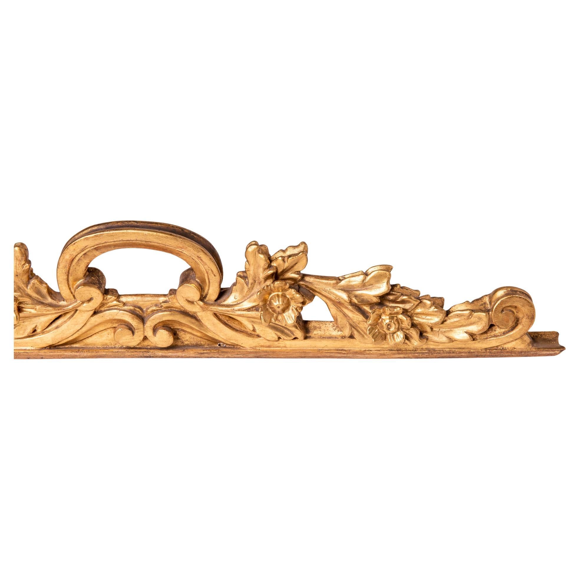 Gilded Wooden Double Cornice siglo XIX en venta