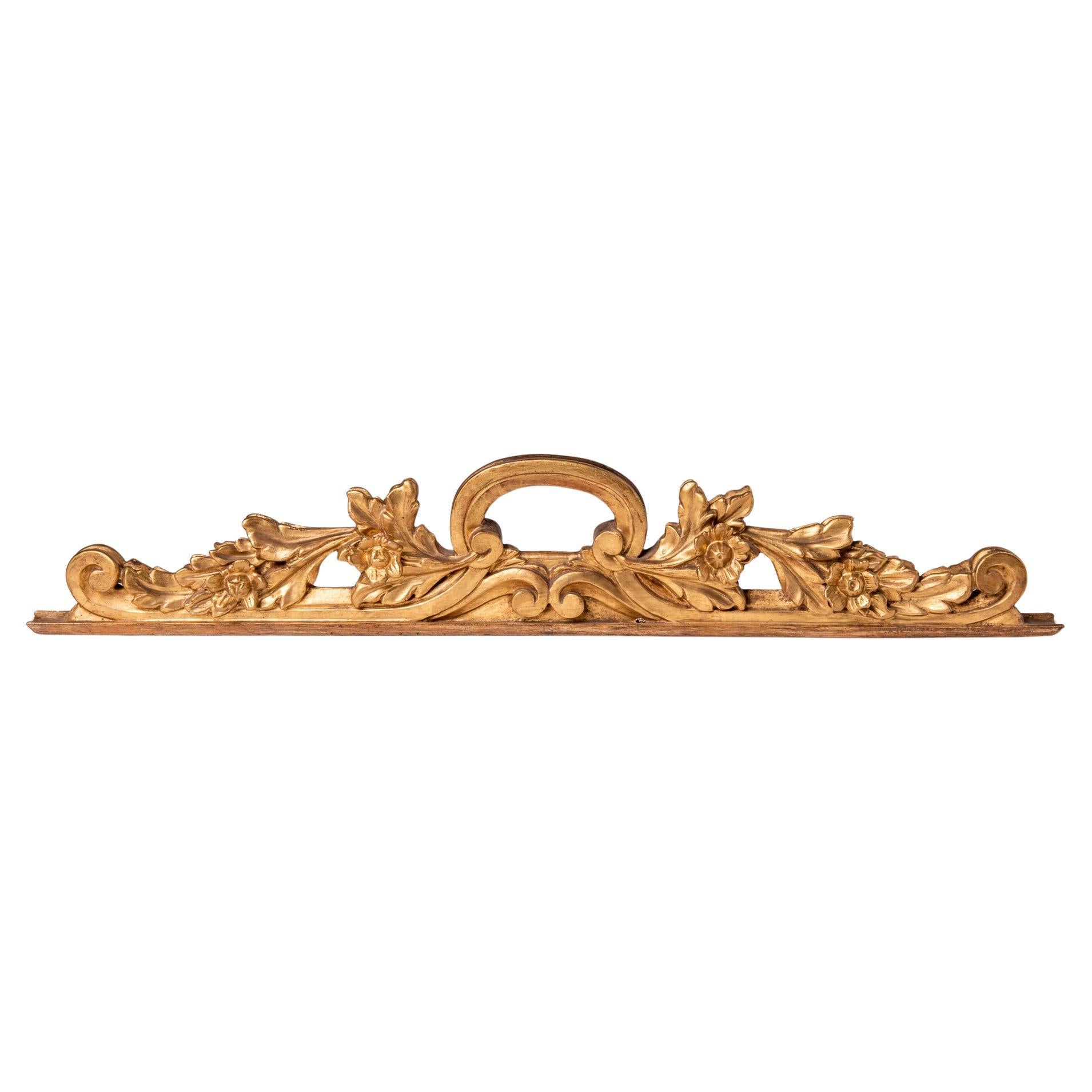 Gilded Wooden Double Cornice en venta 1