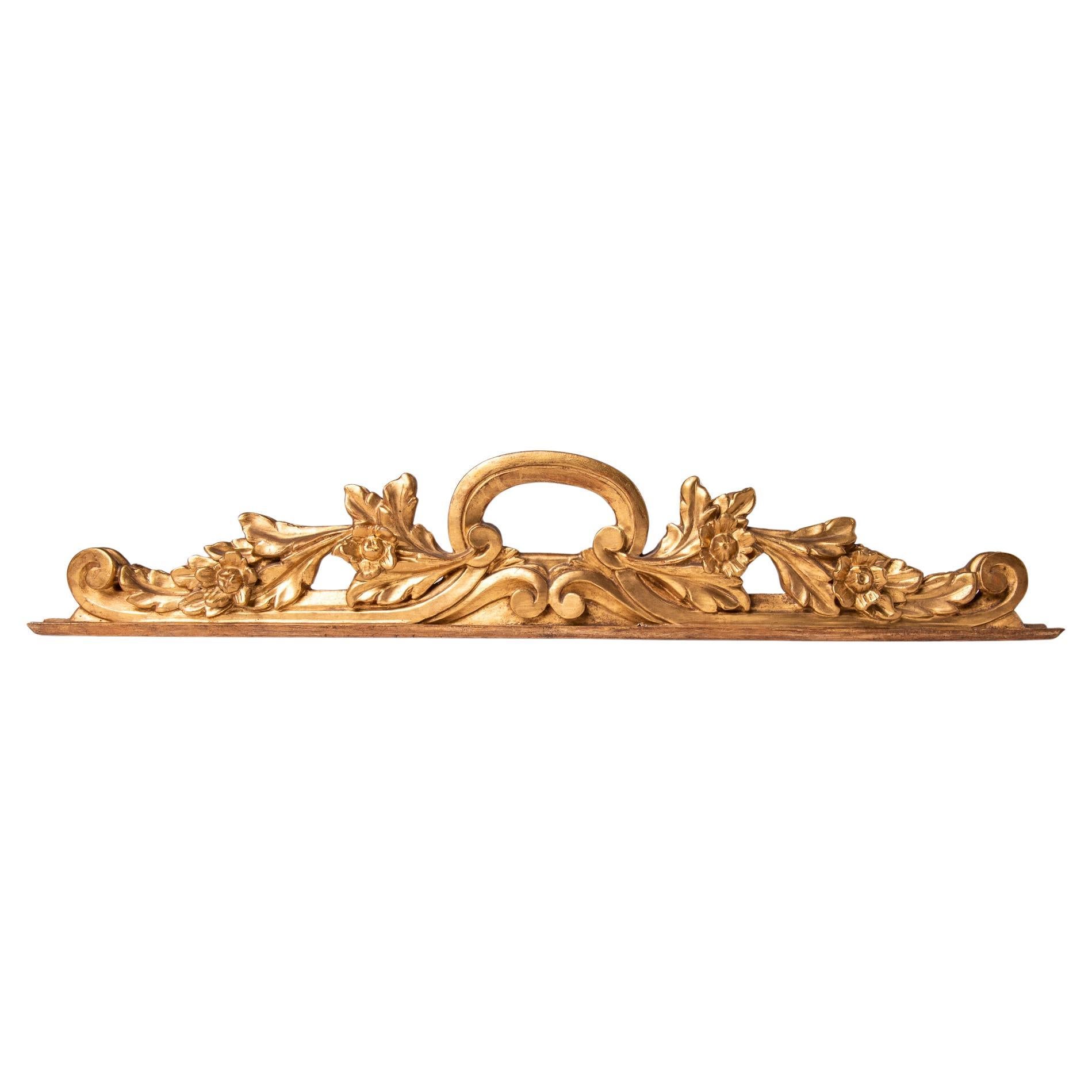 Gilded Wooden Double Cornice en venta