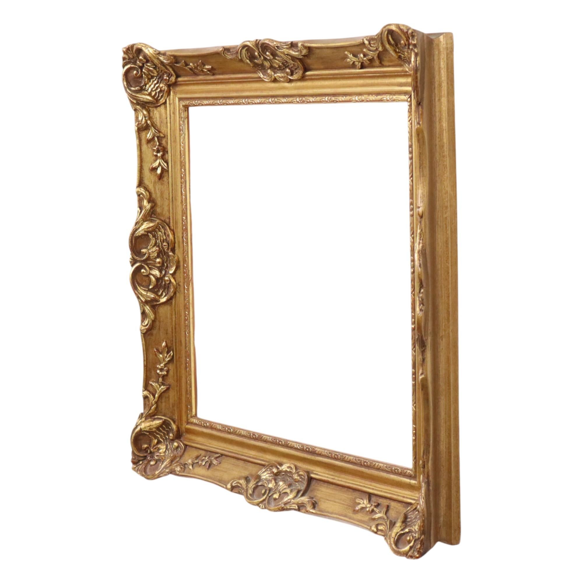 Gilded Wooden Frame Baroque Style Classic Frame 70x60cm For Sale 9