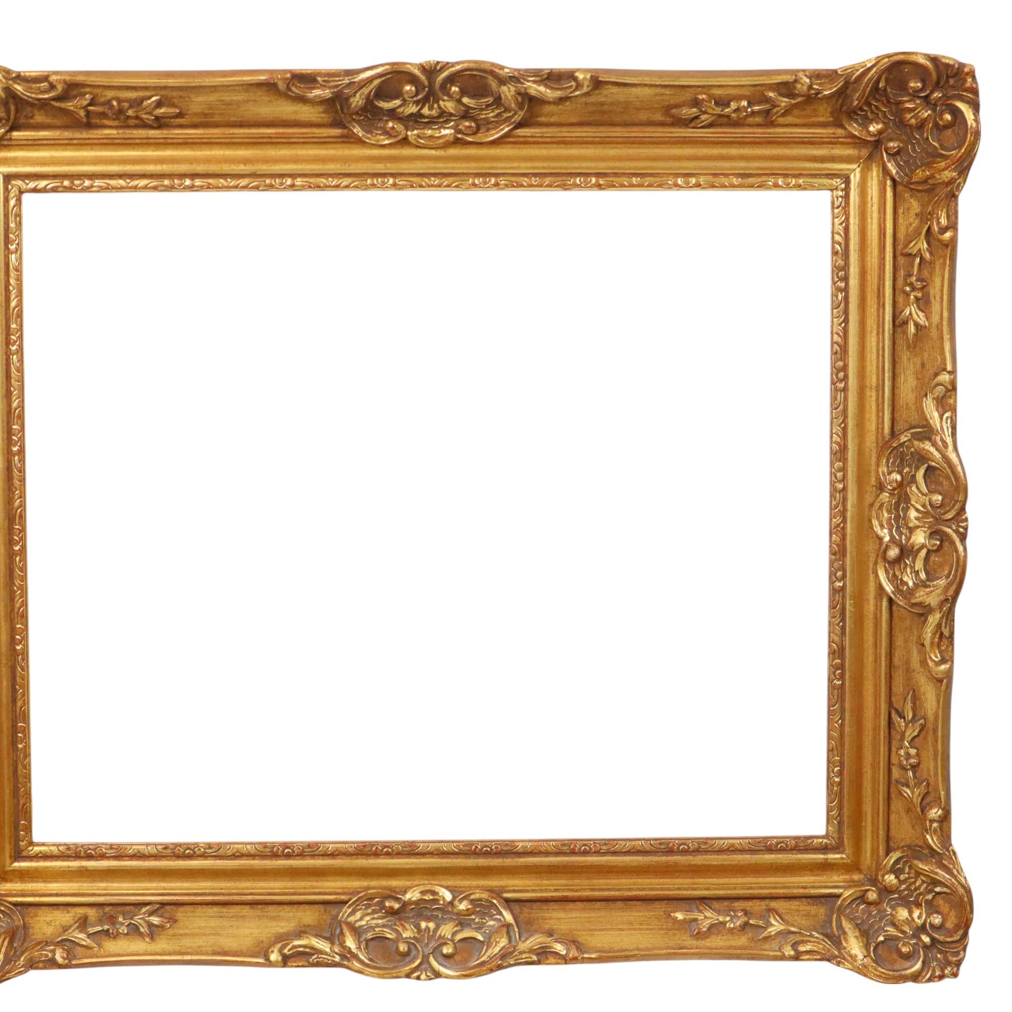 European Gilded Wooden Frame Baroque Style Classic Frame 70x60cm For Sale