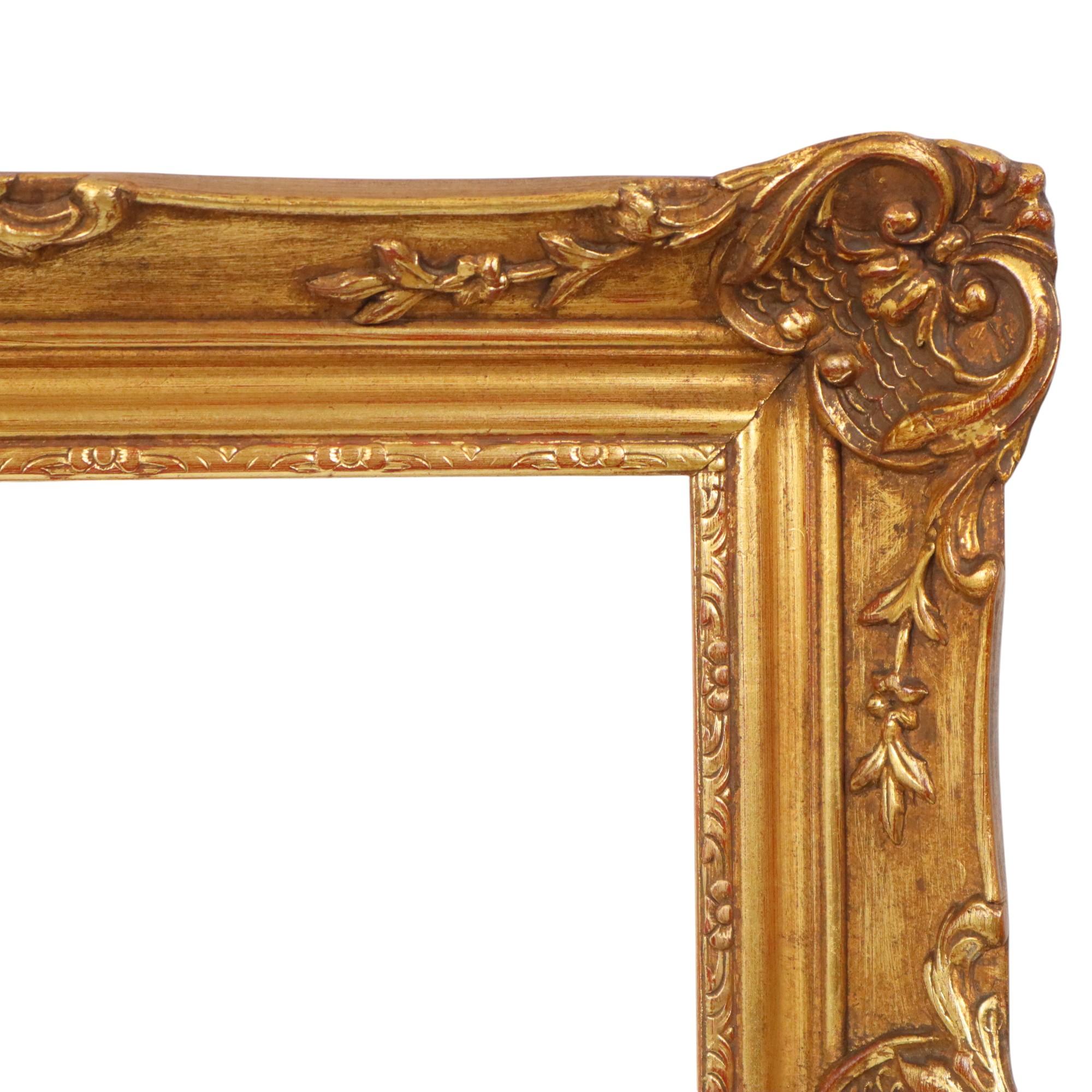 Gilded Wooden Frame Baroque Style Classic Frame 70x60cm In Good Condition For Sale In Poperinge, BE