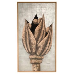 Gilded wool wall panel handcrafted "Lori" by Zoé Ouvrier