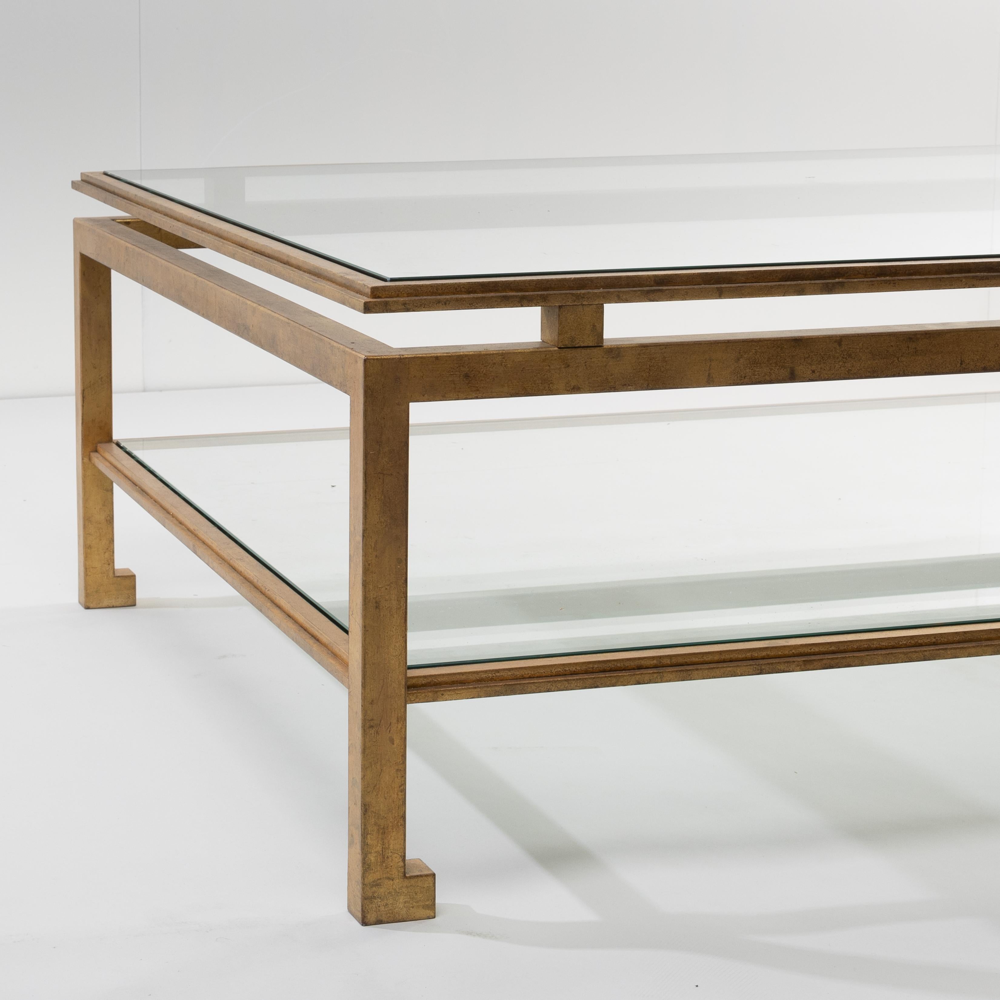 20ième siècle Table basse en fer forgé doré par Maison Ramsay en vente