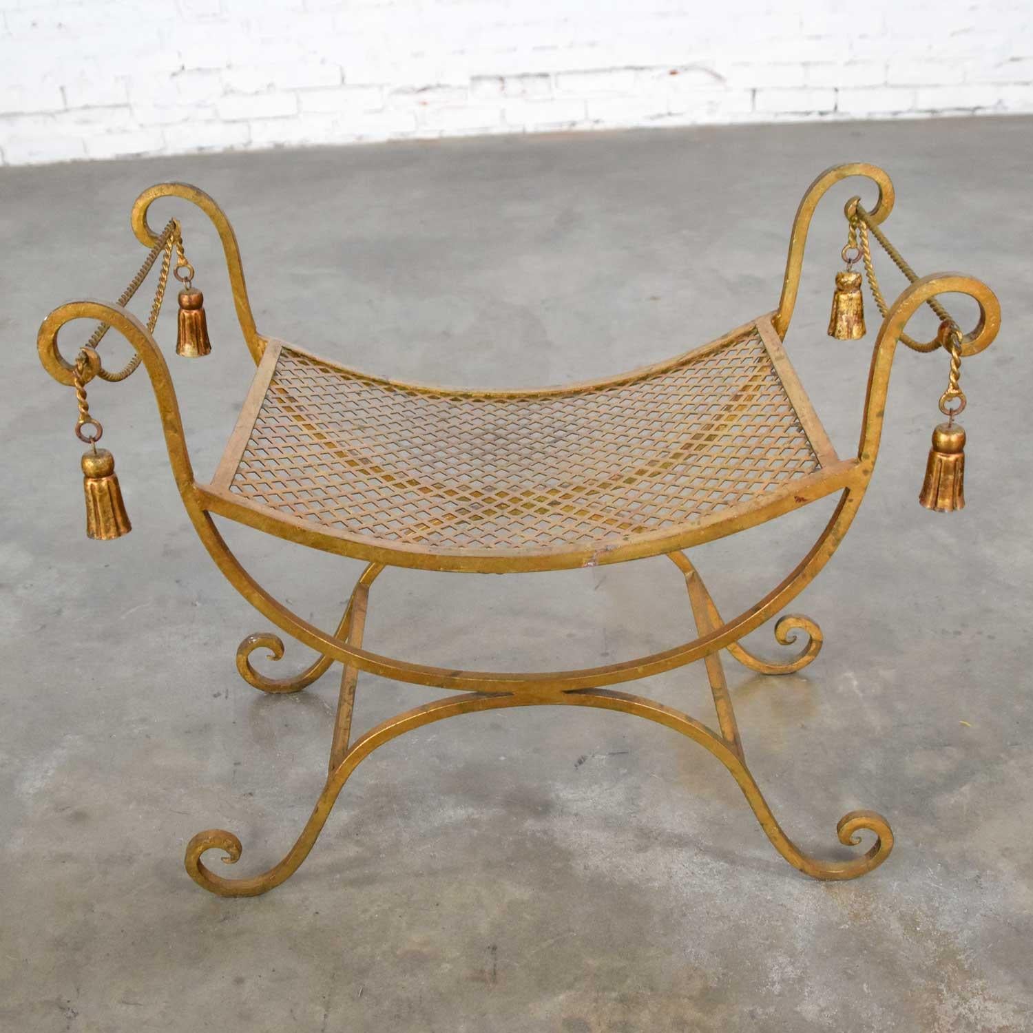 hollywood regency vanity chair