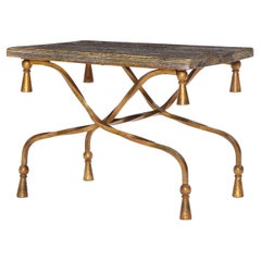 Gilded Wrought Iron Rope Table from Italy