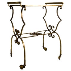 Gilded Wrought Iron Serving Cart