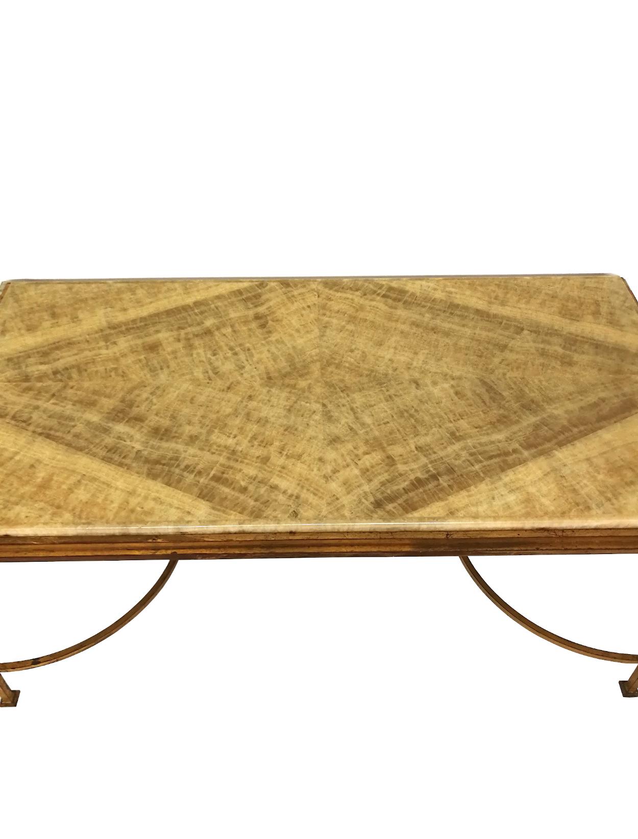 French Gilden Coffee Table Maison Ramsay circa 1950-1960 For Sale