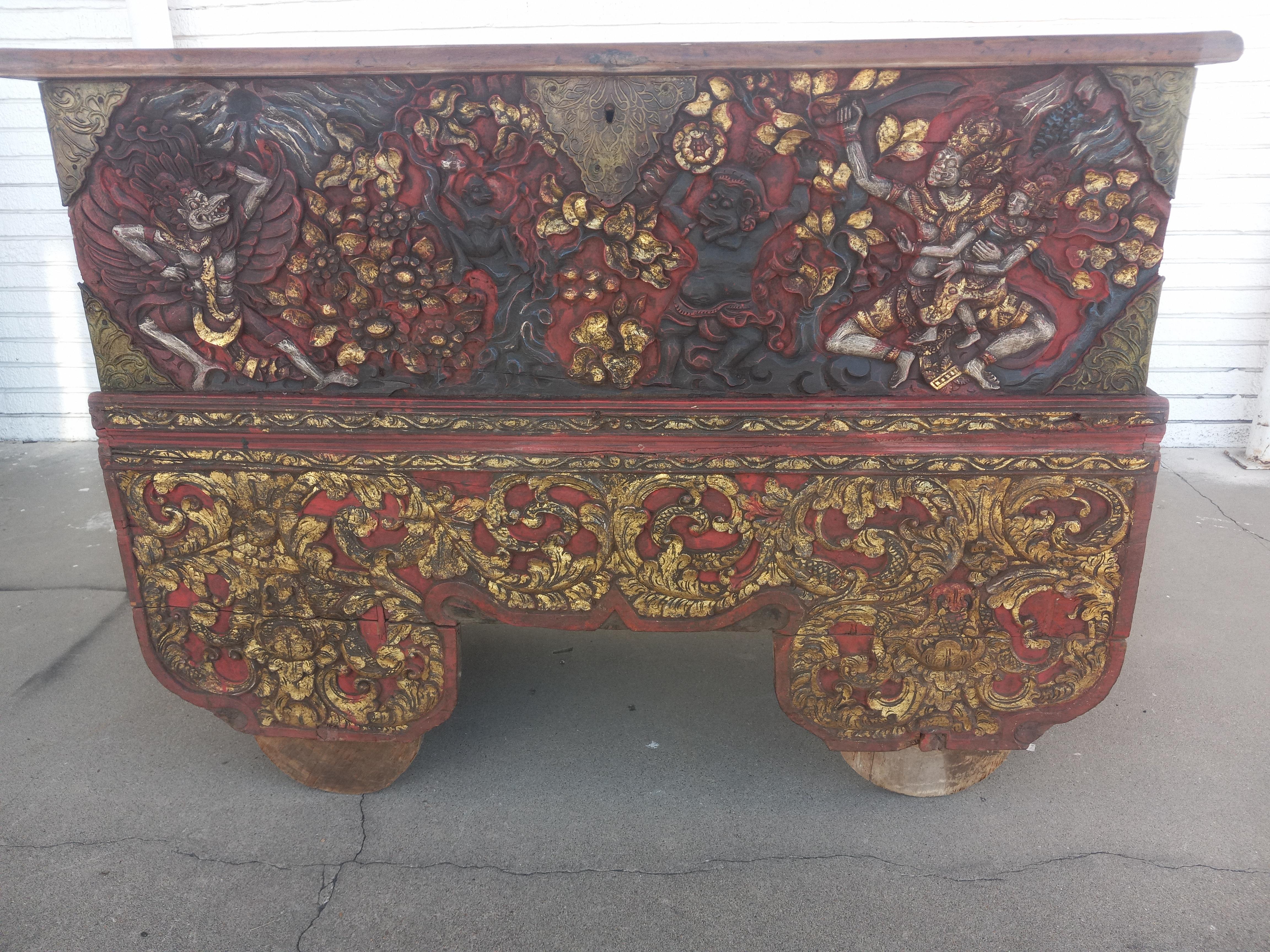 Chinese Giled Wedding Coffer For Sale