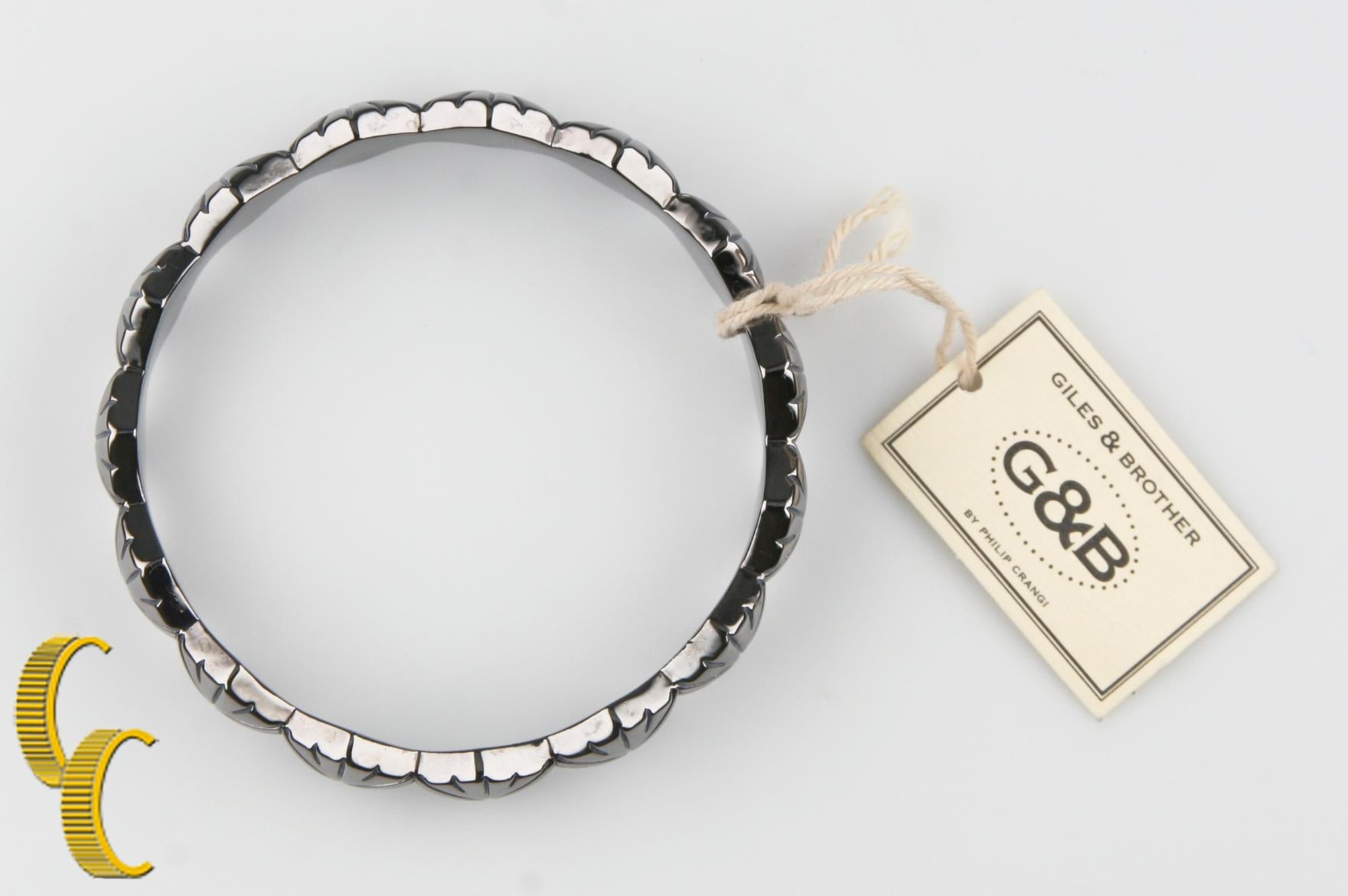 Giles & Brother Hippolyta Bangle Bracelet, Size 7.5 In New Condition For Sale In Van Nuys, CA